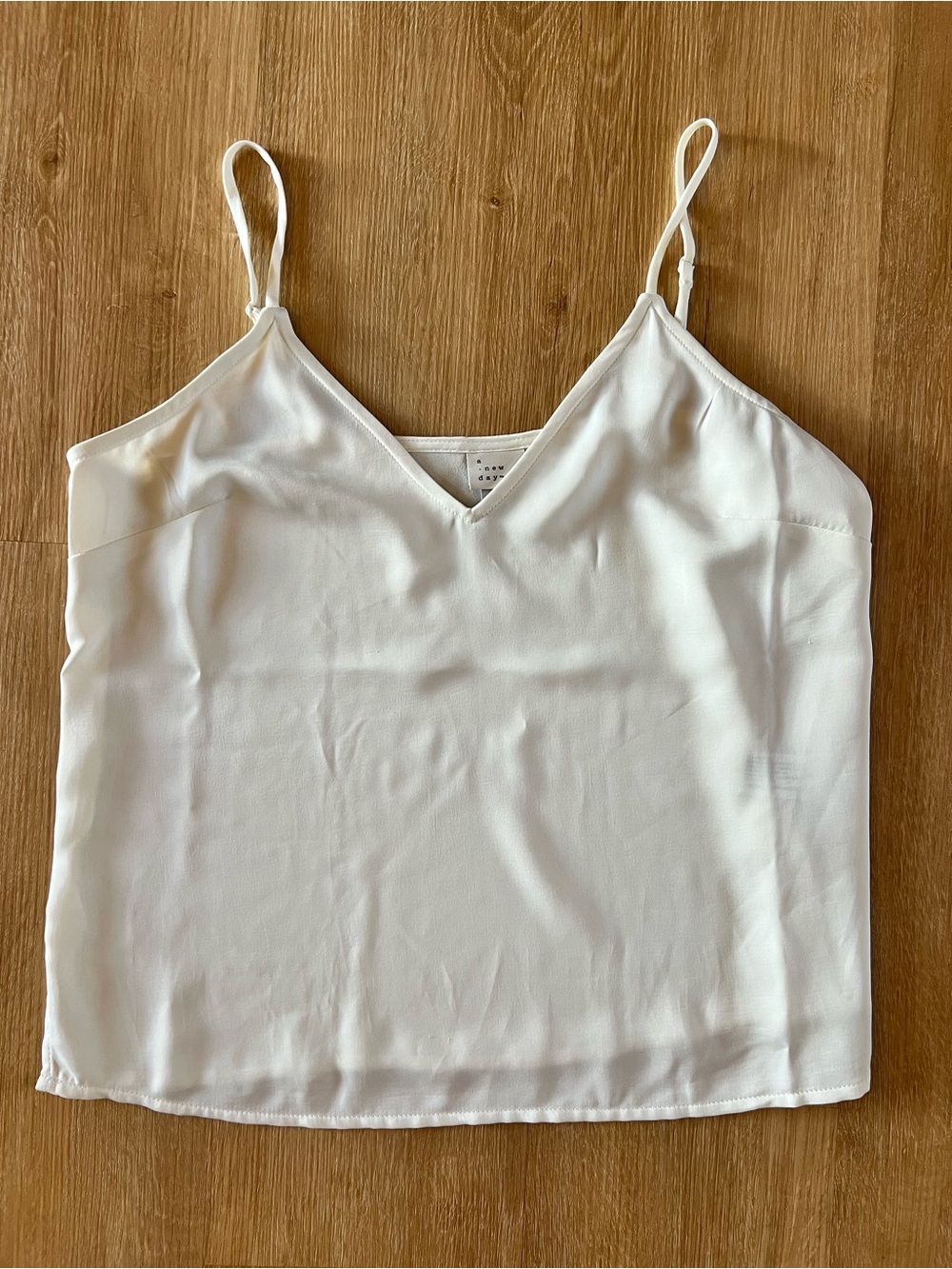 a new day White V-Neck Satin Cami